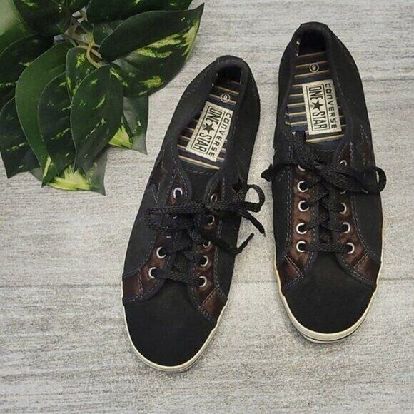 Converse Women's Black and Brown Sneakers - Picture 1 of 9
